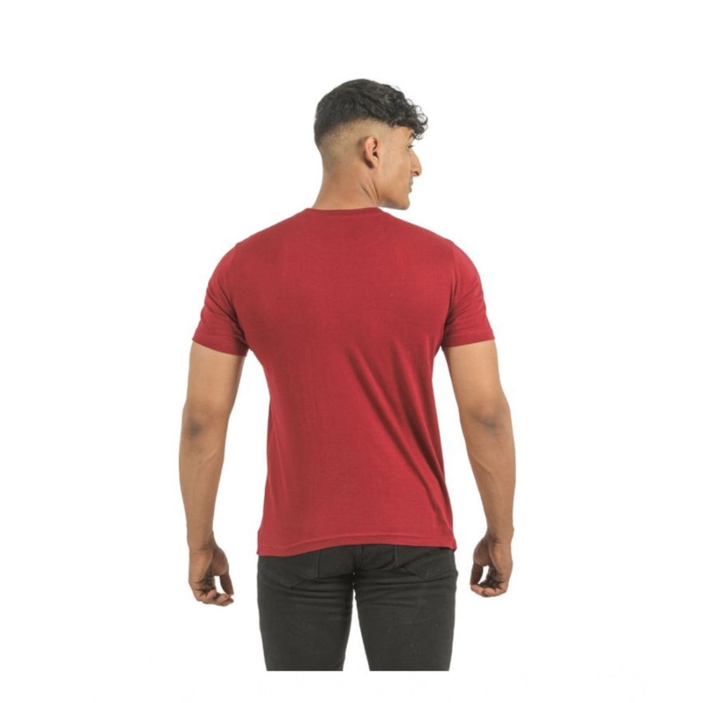 Pack of 2 Men's Casual Cotton Printed Short Sleeve Tshirts (Multicolor)