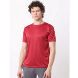 Pack of 2 Men's Casual Polyester Blend Solid Short Sleeve Tshirts (Multicolor)