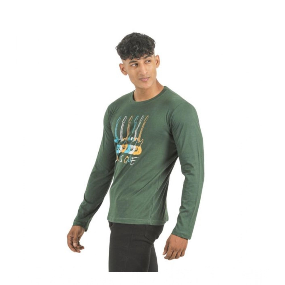 Pack of 2 Men's Casual Cotton Printed Full Sleeve Tshirts (Multicolor)