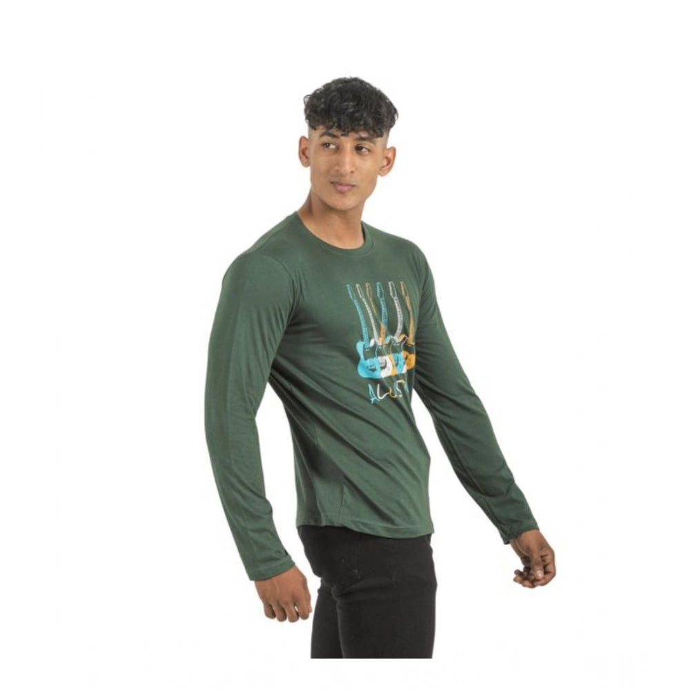 Pack of 2 Men's Casual Cotton Printed Full Sleeve Tshirts (Multicolor)