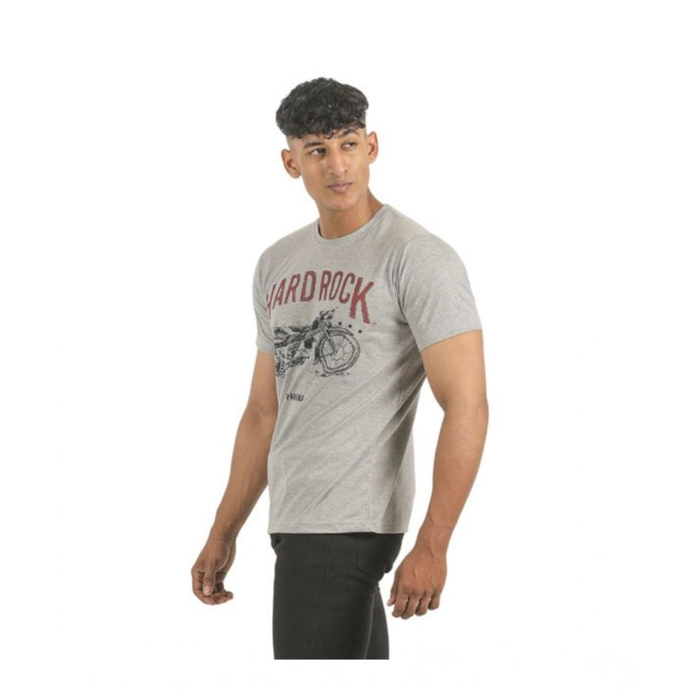 Pack of 2 Men's Casual Cotton Printed Short Sleeve Tshirts (Multicolor)