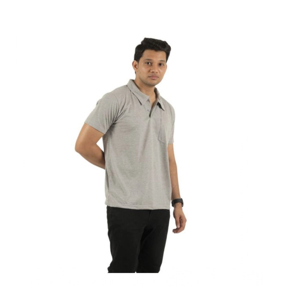 Pack of 2 Men's Casual Cotton Solid Short Sleeve Tshirts (Multicolor)