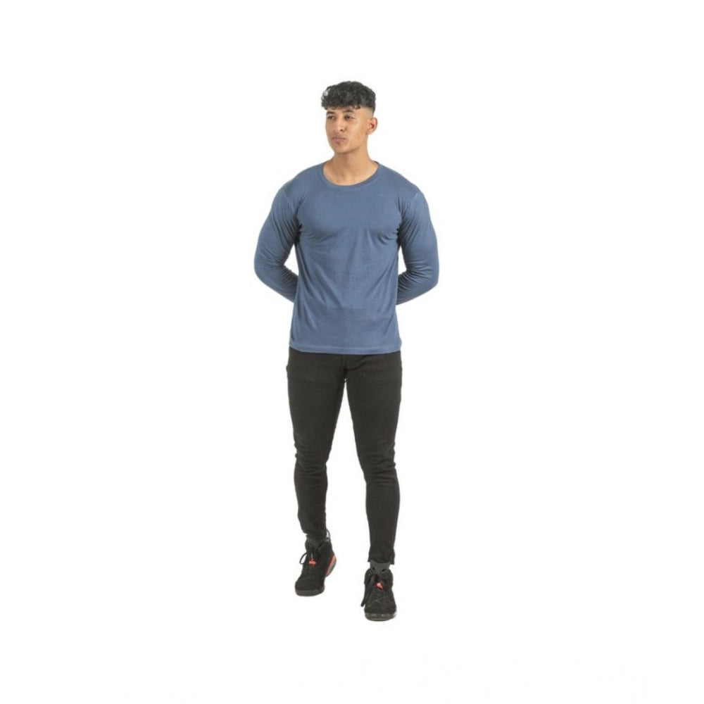 Pack of 2 Men's Casual Cotton Solid Full Sleeve Tshirts (Multicolor)