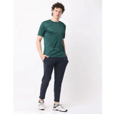 Pack of 2 Men's Casual Polyester Blend Solid Short Sleeve Tshirts (Multicolor)