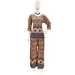 Women's Cotton Jaipuri Printed 3-4th Sleeve Co ord Set (Multicolor)