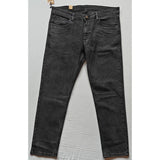 Generic Men's Cotton Blended Solid Tapered Jeans (Grey)