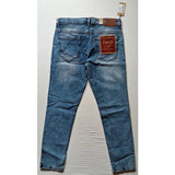 Generic Men's Cotton Blended Solid Tapered Jeans (Blue)