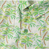 Boy's Cotton Blend Printed Short  Sleeve Shirt (Green)