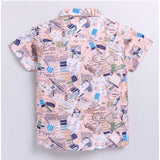 Boy's Cotton Blend Printed Short Sleeve Shirt (MultiColor)