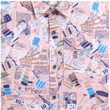 Boy's Cotton Blend Printed Short Sleeve Shirt (MultiColor)