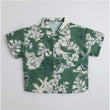Boy's Cotton Blend Printed Short Sleeve Shirt (Green)