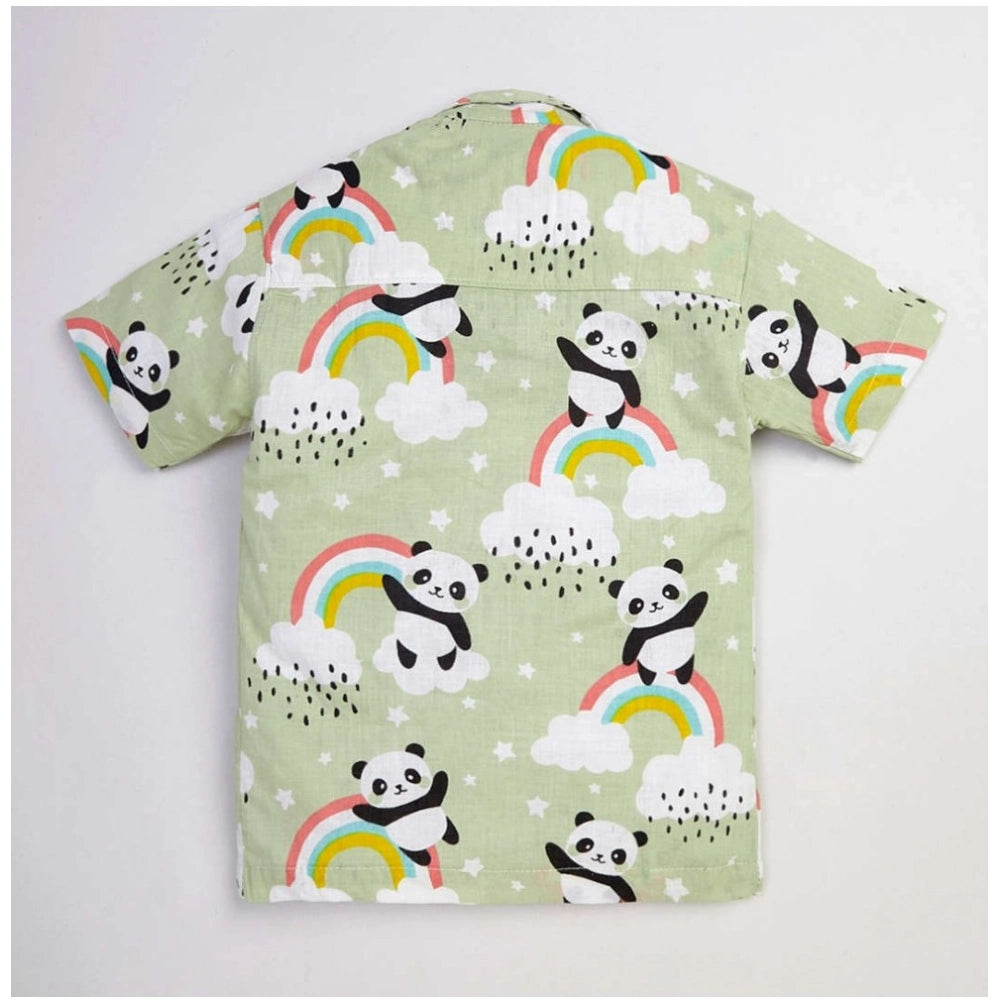 Boy's Lycra Blend Printed Short Sleeve Shirt and Shorts Set (MultiColor)