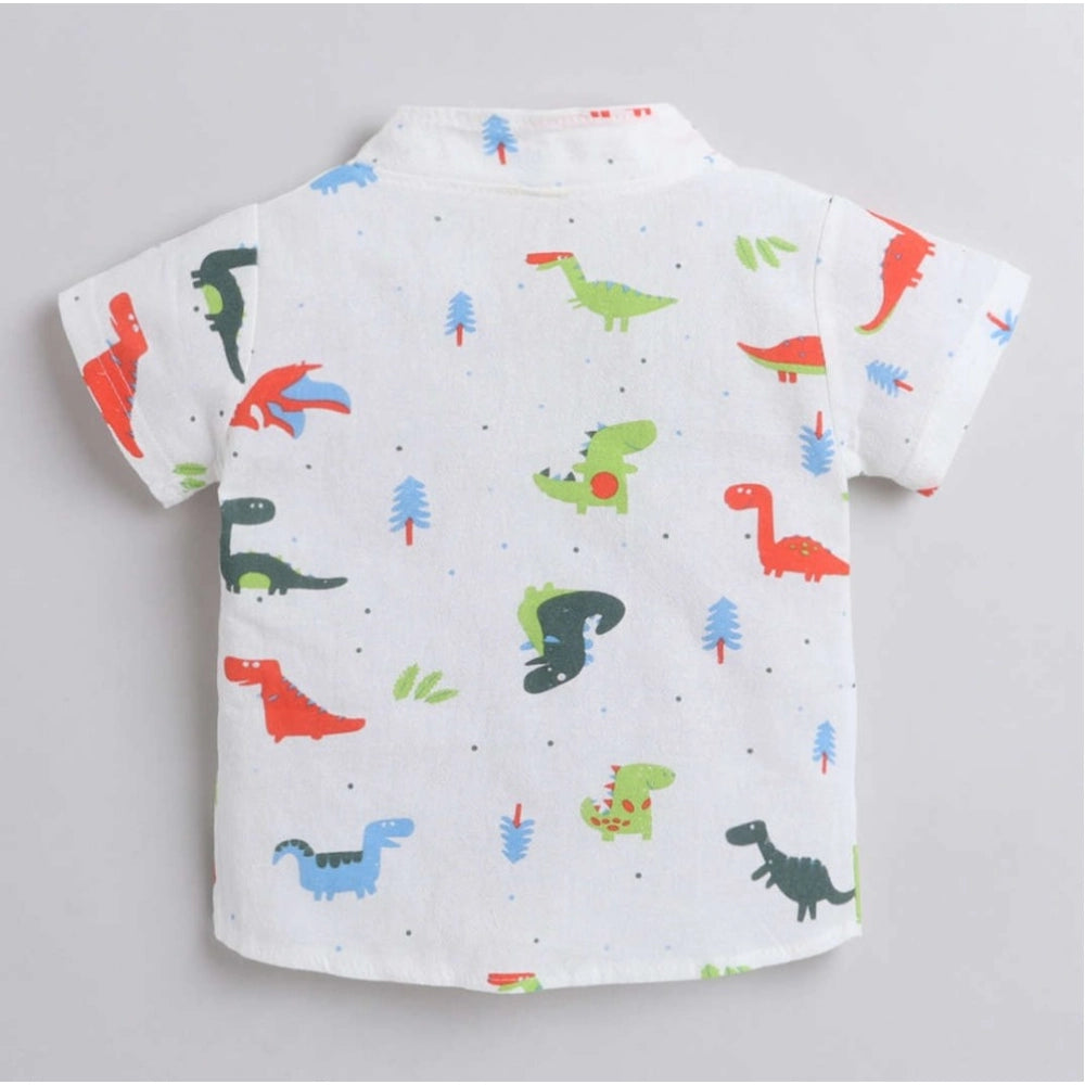 Boy's Cotton Blend Printed Short Sleeve Shirt and Shorts Set (MultiColor)