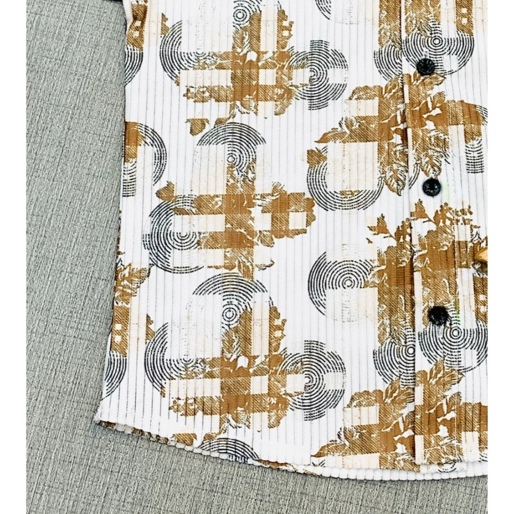 Boy's Cotton Blend Printed Short Sleeve Shirt (MultiColor)