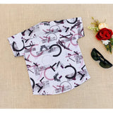 Boy's Cotton Blend Printed Short Sleeve Shirt (MultiColor)