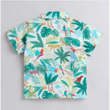 Boy's Lycra Blend Printed Short Sleeve Shirt and Shorts Set (MultiColor)