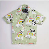 Boy's Lycra Blend Printed Short Sleeve Shirt and Shorts Set (MultiColor)