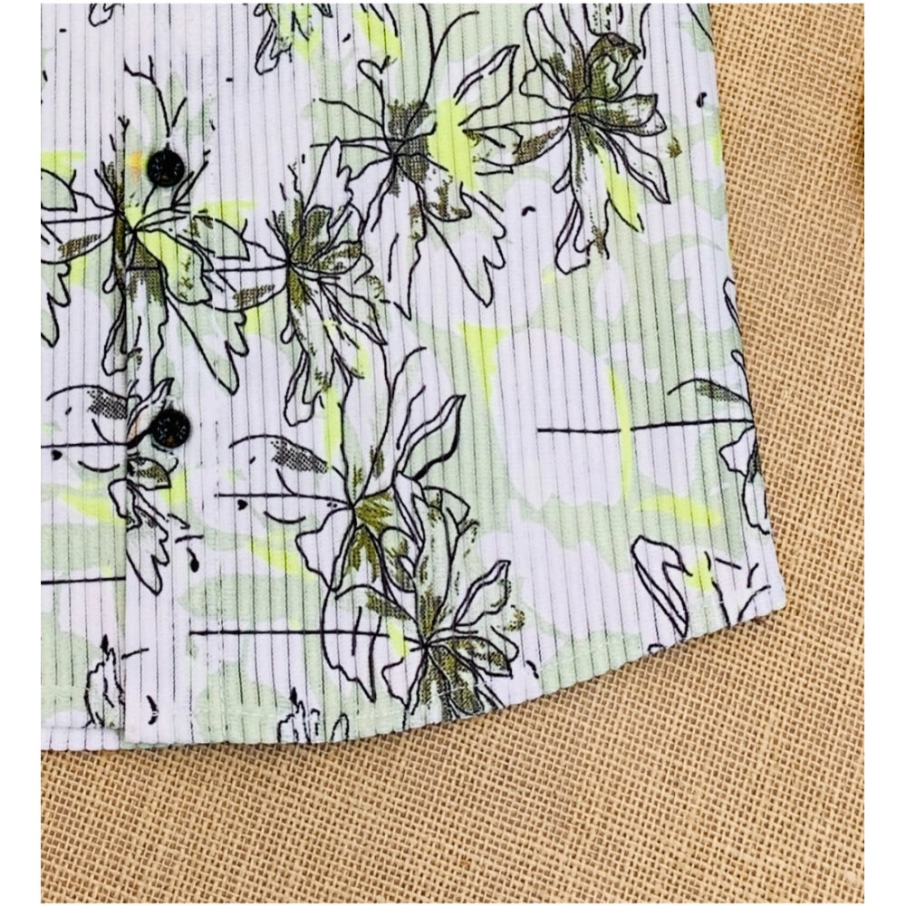 Boy's Cotton Blend Printed Short Sleeve Shirt (MultiColor)