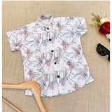 Boy's Cotton Blend Printed Short Sleeve Shirt (MultiColor)