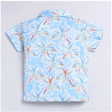 Boy's Lycra Blend Printed Short Sleeve Shirt and Shorts Set (MultiColor)