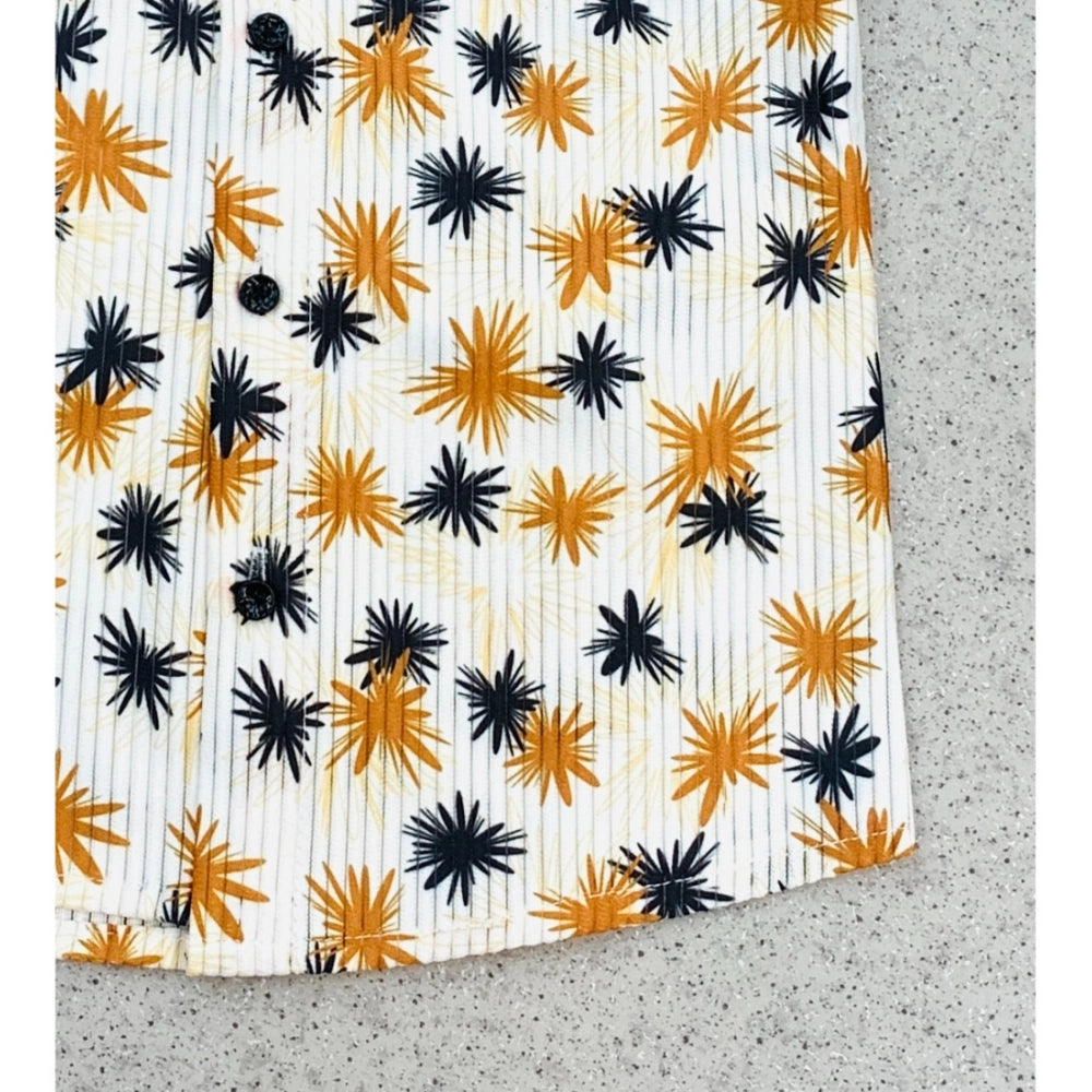 Boy's Cotton Blend Printed Short Sleeve Shirt (MultiColor)