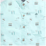 Boy's Cotton Blend Printed Short Sleeve Shirt (MultiColor)
