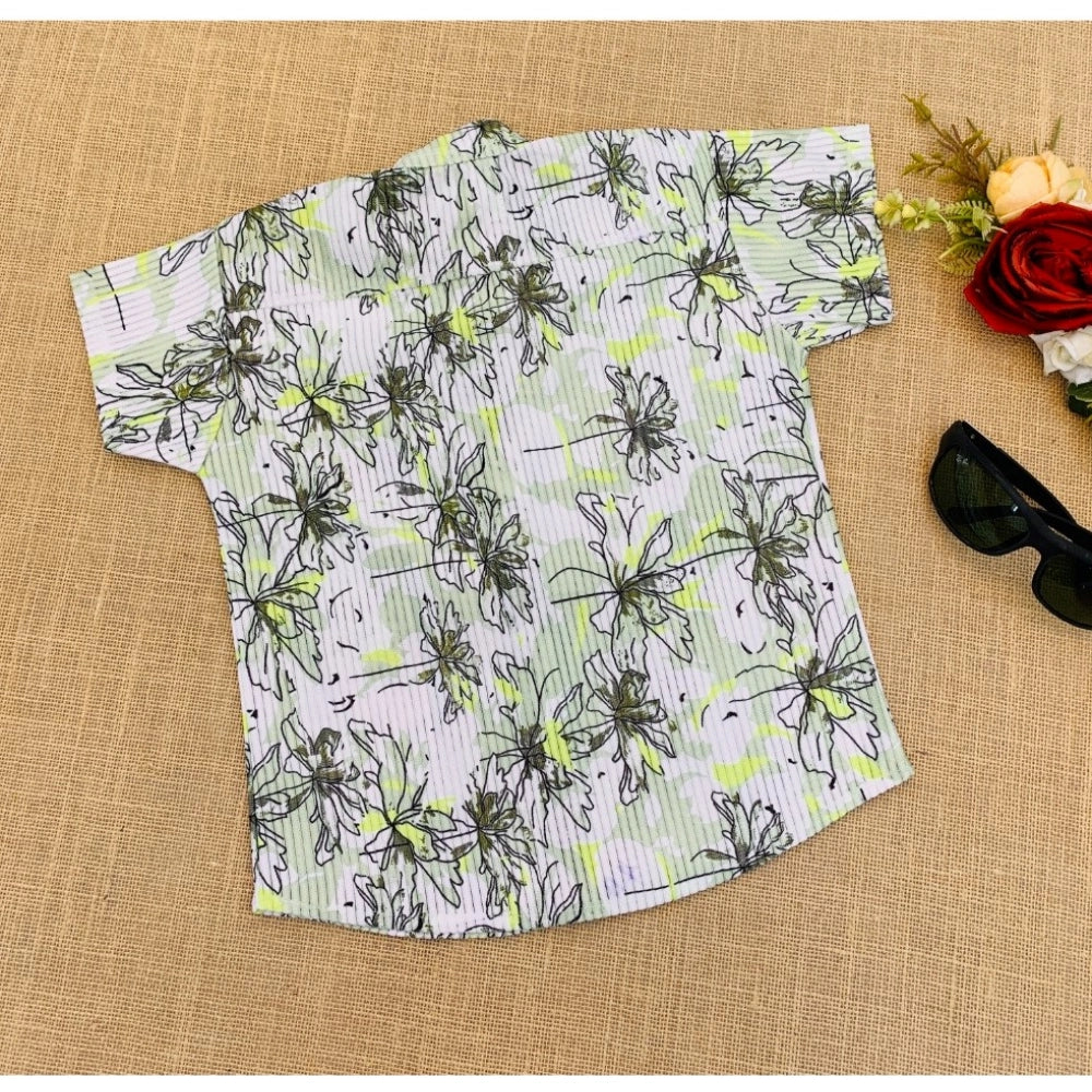 Boy's Cotton Blend Printed Short Sleeve Shirt and Shorts Set (MultiColor)