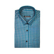 Men's Cotton Lycra Full Sleeve Checked Casual Shirt (Sky Blue)
