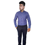 Men's Cotton Lycra Full Sleeve Checked Casual Shirt (Purple)