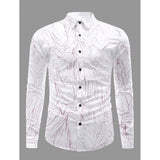Men's Casual PollyCotton Textured Full Sleeve Collar Shirt (Pink)