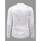Men's Casual PollyCotton Textured Full Sleeve Collar Shirt (Green)