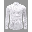 Men's Casual PollyCotton Textured Full Sleeve Collar Shirt (Black)
