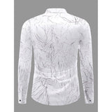 Men's Casual PollyCotton Textured Full Sleeve Collar Shirt (Black)