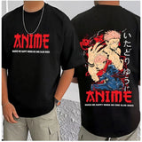 Men's Casual Cotton Blend Printed Round Neck Half Sleeve T-Shirt (Black)