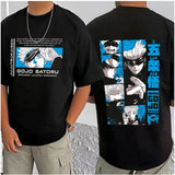 Men's Casual Cotton Blend Printed Round Neck Half Sleeve T-Shirt (Black)