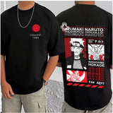 Men's Casual Cotton Blend Printed Round Neck Half Sleeve T-Shirt (Black)