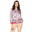 Generic Women's Satin Floral 3/4th Sleeve Jacket (Multicolor)