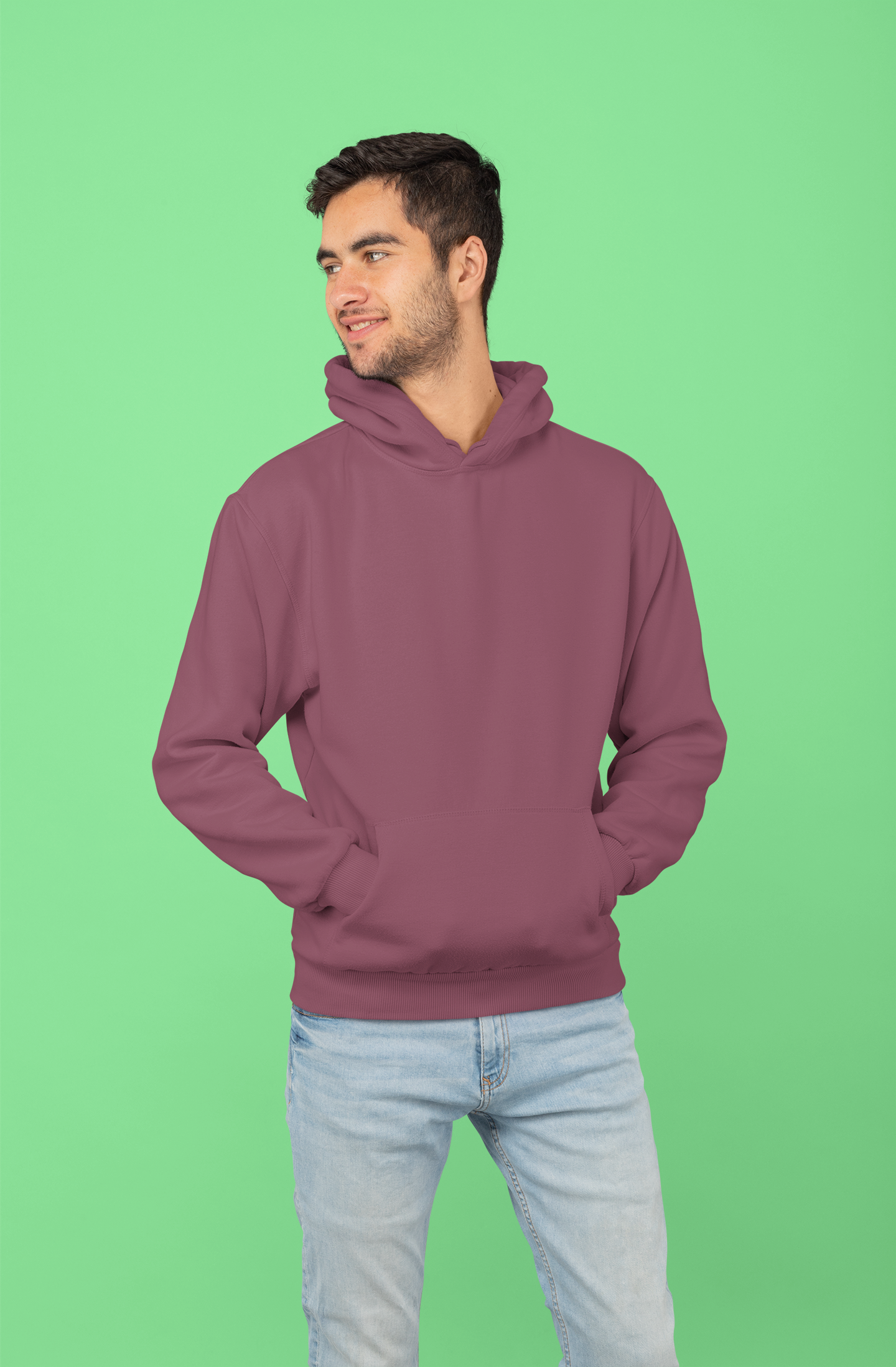 Maroon Color Hoodie – Bio-Washed Cotton