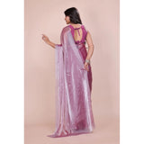 CQ Women's Jimmy choo Embellished Bollywood Saree With Unstitched Blouse 5.5Mtr (Magenta)