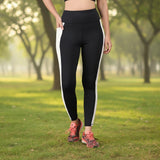 CQ Women's Polyester Solid Ankle length High Waisted Tights (Navy Blue)