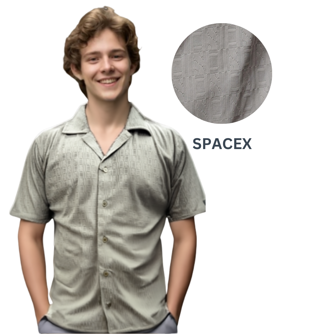 Nauticon Summer Jacquard Shirt For Men 100 Poly/Spacex TAN