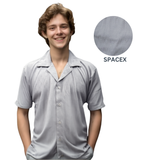 Nauticon Summer Spacex Jacquard Shirt for Men – Grey | 100% Poly/Spacex
