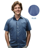 Nauticon Summer Jacquard Shirt for Men | Navy Poly/Plus | Lightweight & Stylish