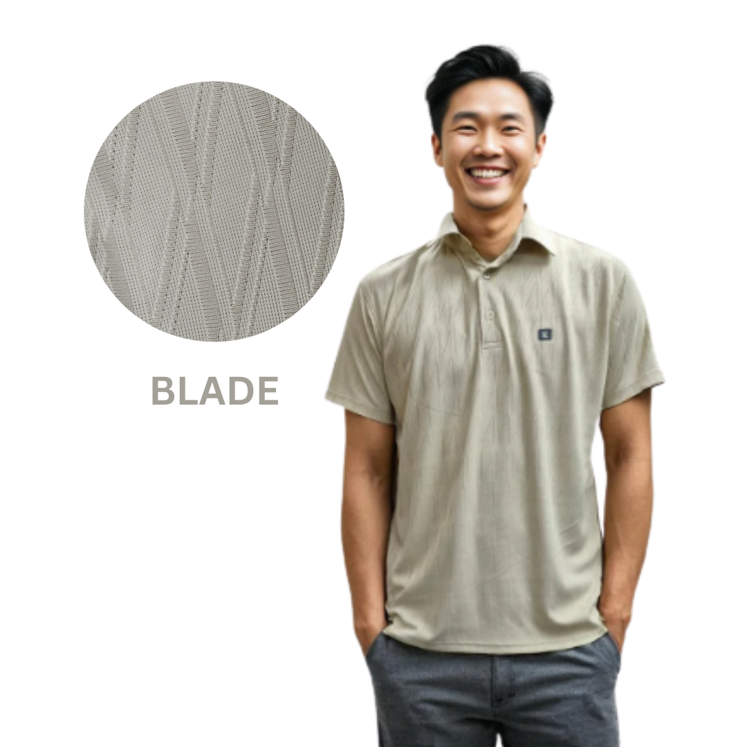 Nauticon Summer Blade Jacquard Polo T-Shirt for Men – Khaki