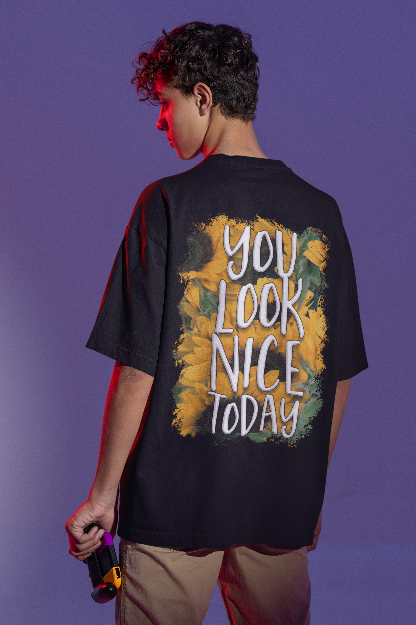 You Look Nice Today Custom T-Shirt for Men Color Black Back - COLORS QUEE