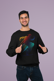 Black Color Cotton Sweatshirt RACER