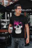 EMO SKULL Custom T-Shirt for Men Color Black Front - COLORS QUEE