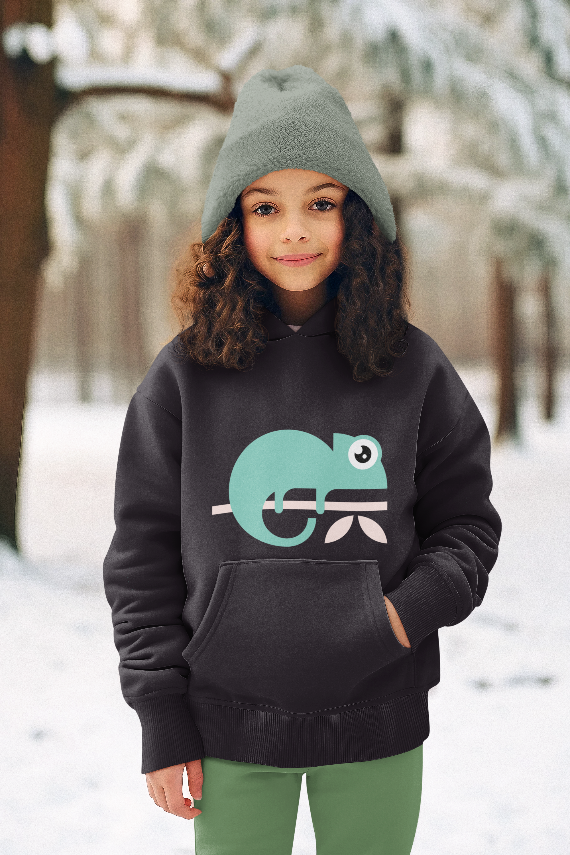 Chameleon Girls Gondola Color Hoodie