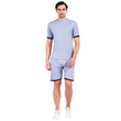 NAUTICON Men Round Neck t-Shirt and Shorts Co-Ord Set Light Blue