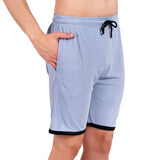 NAUTICON Men Round Neck t-Shirt and Shorts Co-Ord Set Light Blue
